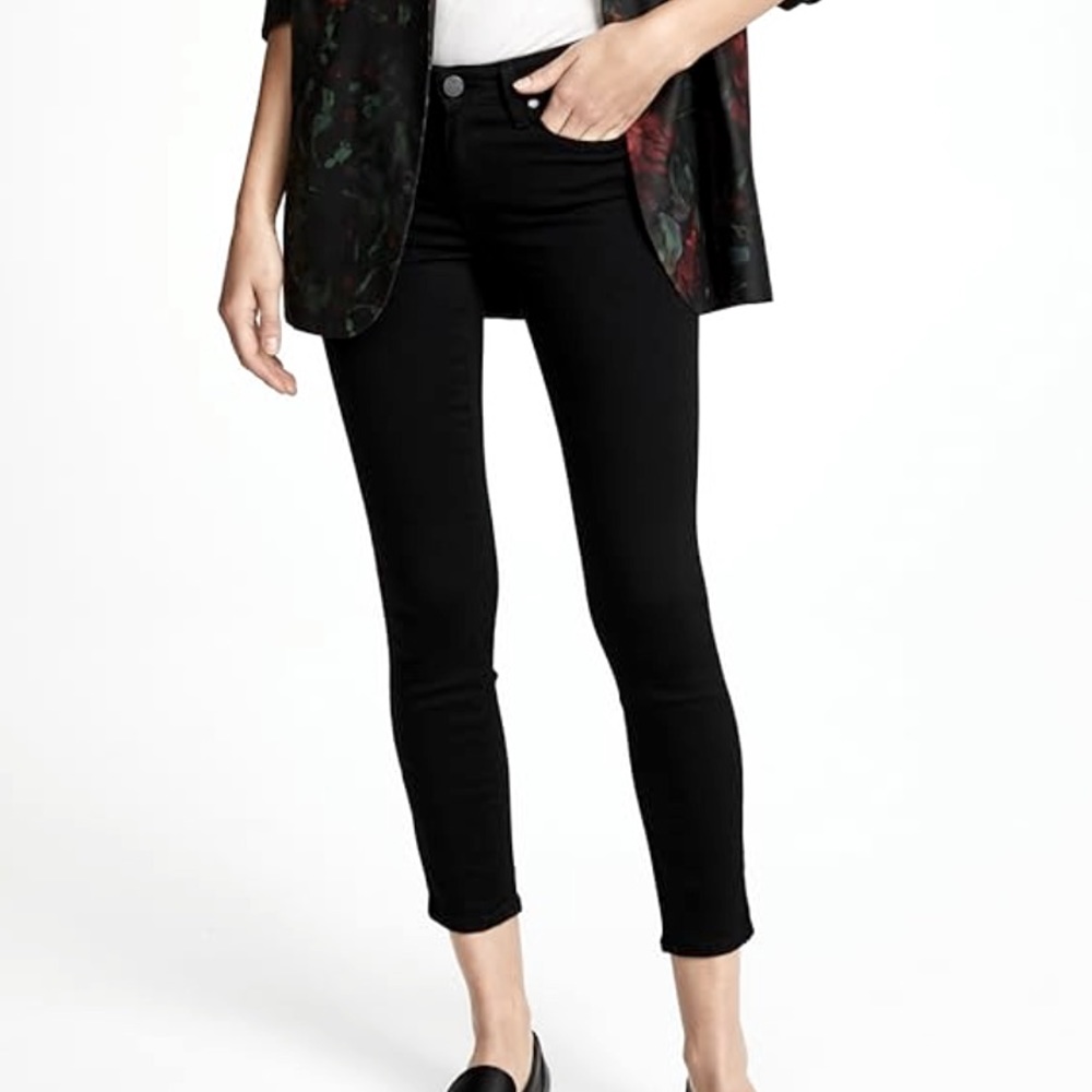 PAIGE Verdugo Denim Crop in Black Overdye. Size 29. NWOT - Picture 1 of 13